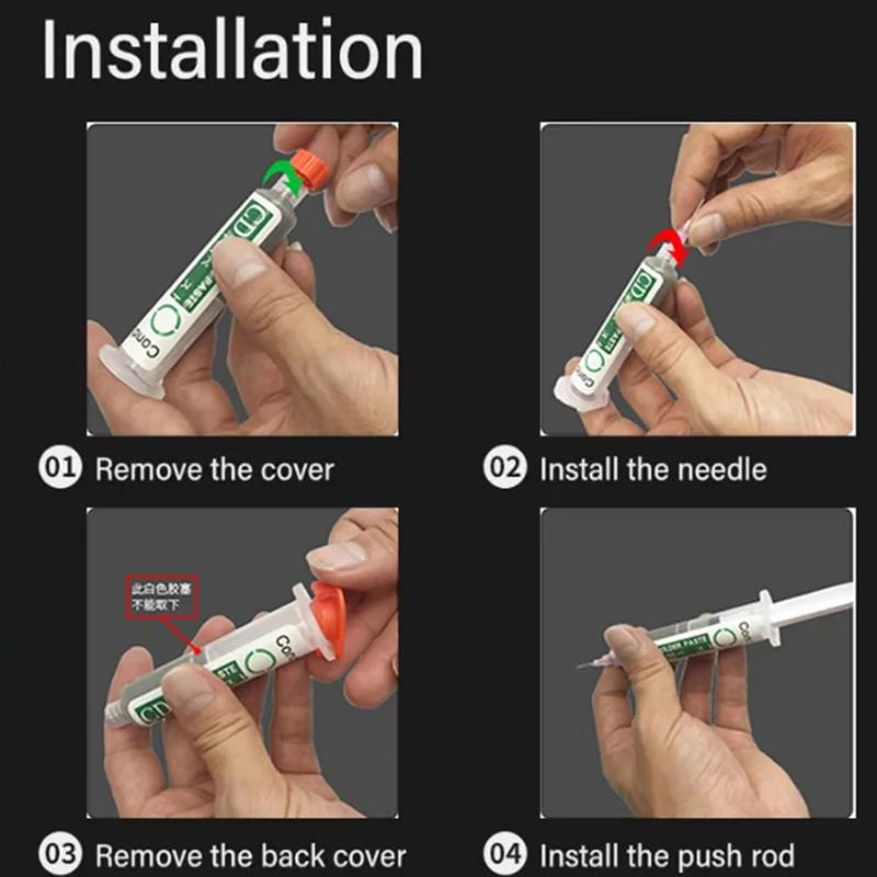 138/183℃ Solder Paste Syringe Flux for Soldering SMD BGA IC PCB Needle Tube Tin Solder Paste Welding Paste Welding Components