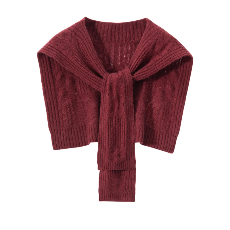 وشاح كشمير 35% مقاس 52*28 للنساء ملابس خارجية للخريف والشتاء، شال وشاح كشمير متماسك دافئ