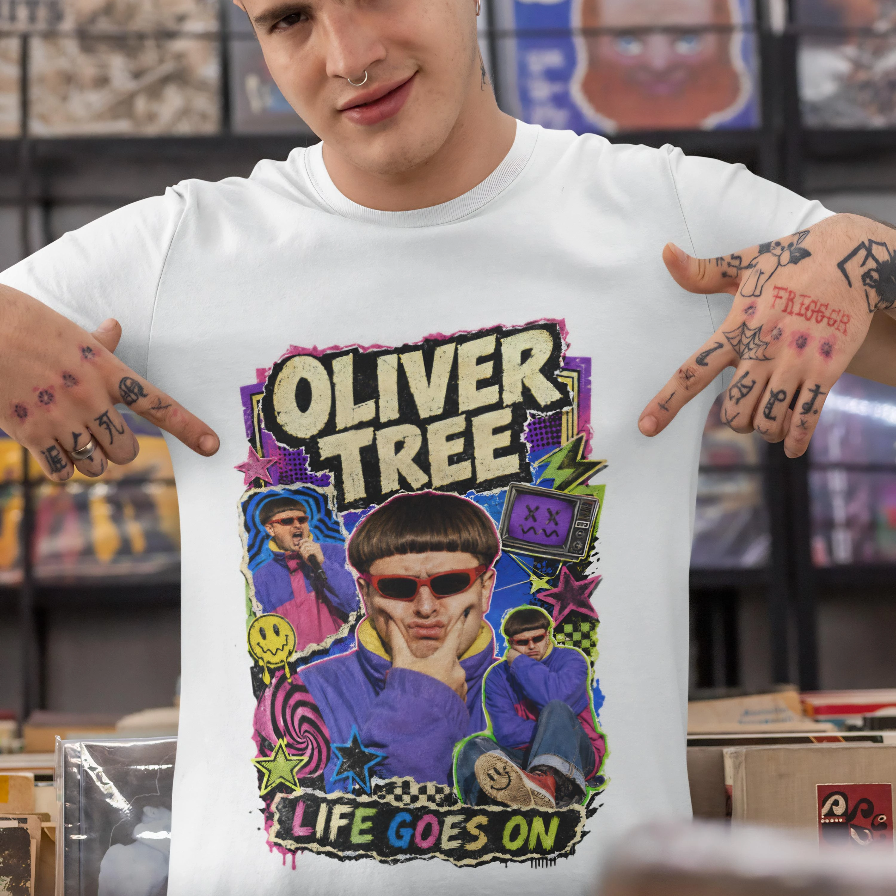 Camiseta Conmemorativa de Oliver Tree, Camiseta de Algodón con la Frase "La Vida Continúa", Camiseta de Homenaje a Oliver Tree, Sudadera para Hombre y Mujer, Regalo para Fans, Verano 2026
