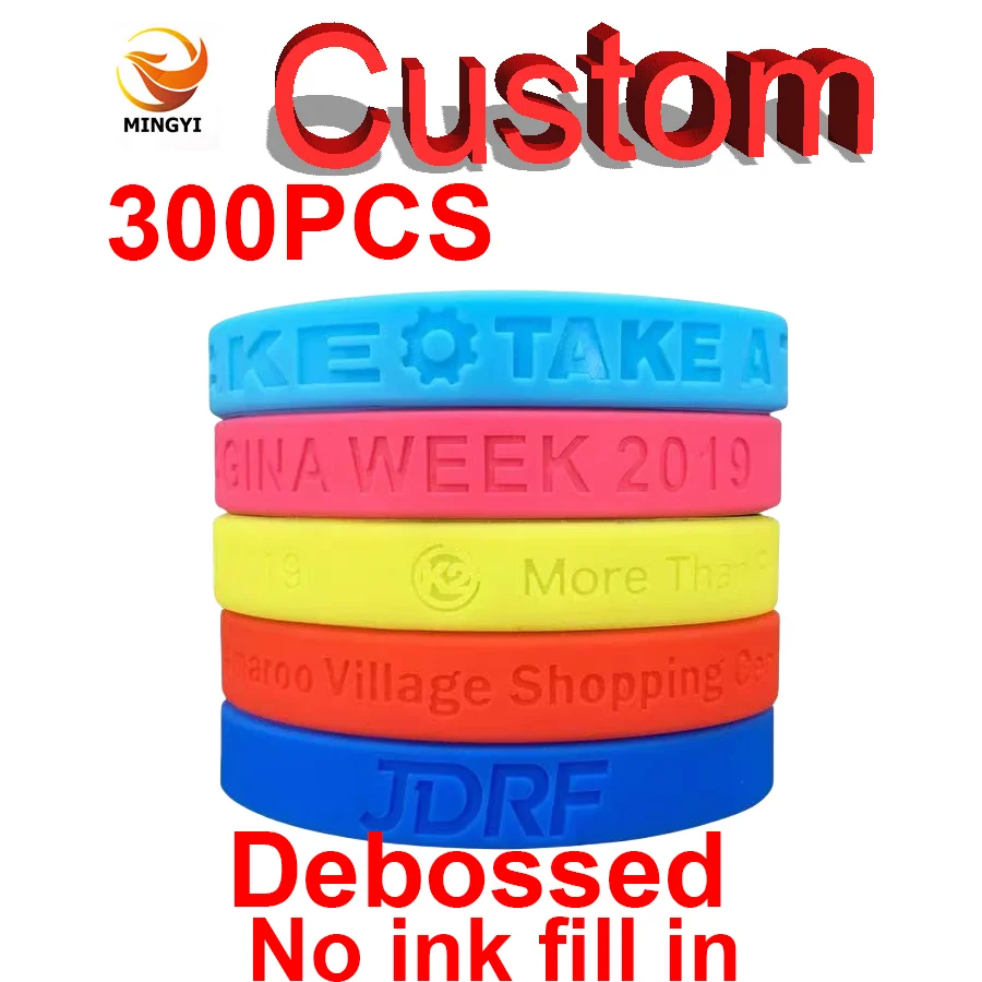 

300 шт. тисненый браслет без цветного заполнения настраиваемый логотип ID SOS браслет с гравировкой на заказ силиконовый браслет