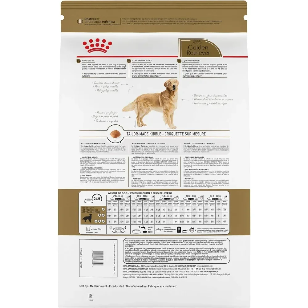 Golden Retriever Adult Dry Dog Food, 30 lb bag