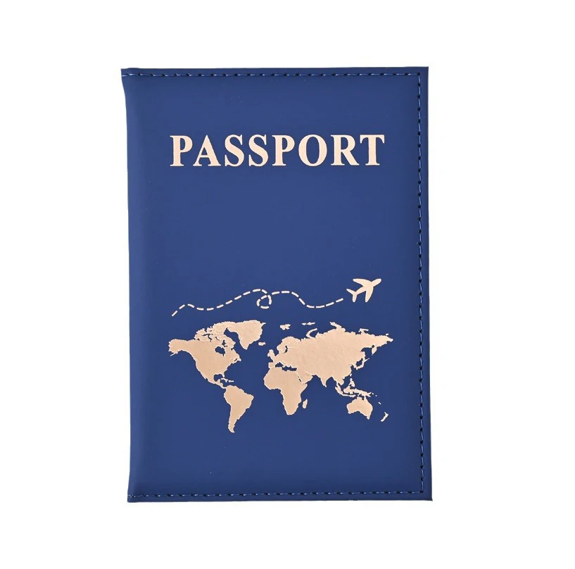 Porta passaporto classico con protezione per passaporto in materiale PU leggero per le vacanze, uso quotidiano, viaggi in aeroporto