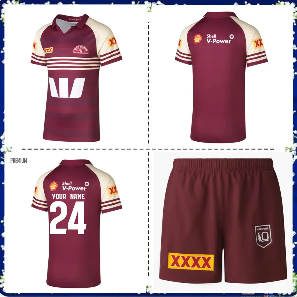 

2024 QUEENSLAND MAROONS MENS CAPTAIN'S RUGBY JERSEY 2024/25 QLD Maroons Jersey Harvey Norman TRAINING JERSEY size S--5XL