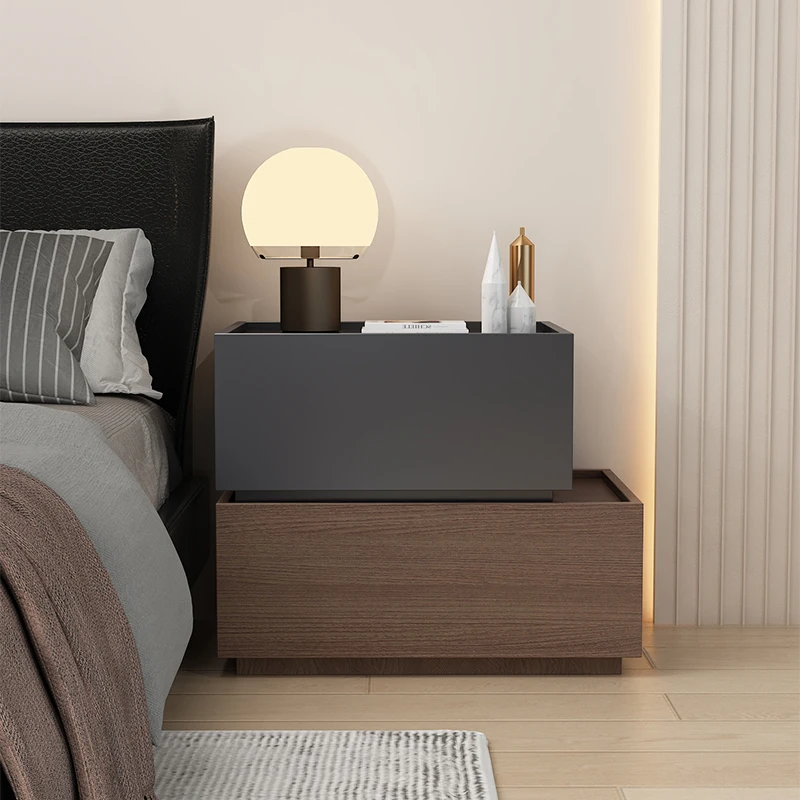 

Solid wood oak bedside table bedside table storage cabinet household bedroom Italian simple small storage