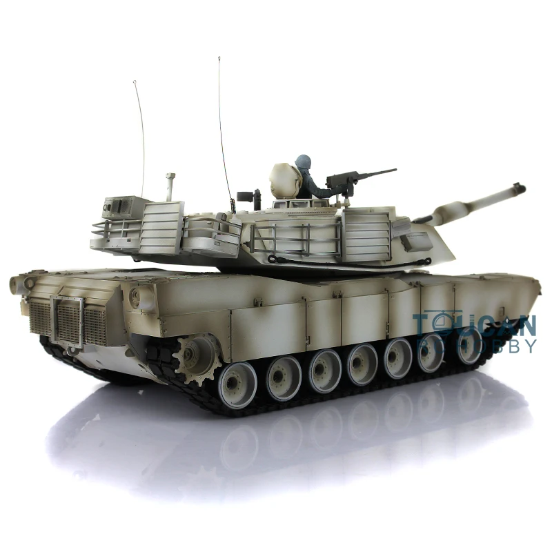 HENG LONG 1/16 Snow 7.0 Abrams RC Tank 3918 360 Turret Barrel Recoil Metal Track RC Panzer Boys for Toys TH17840-SMT4