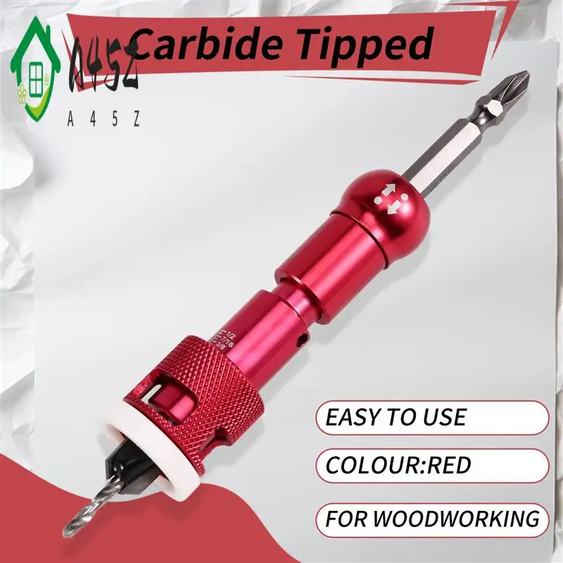 

A45Z-For Drill Presses Low Friction Depth Stop Drill Bits Carbide Tipped Countersink Drill Bits For Precise Countersinking