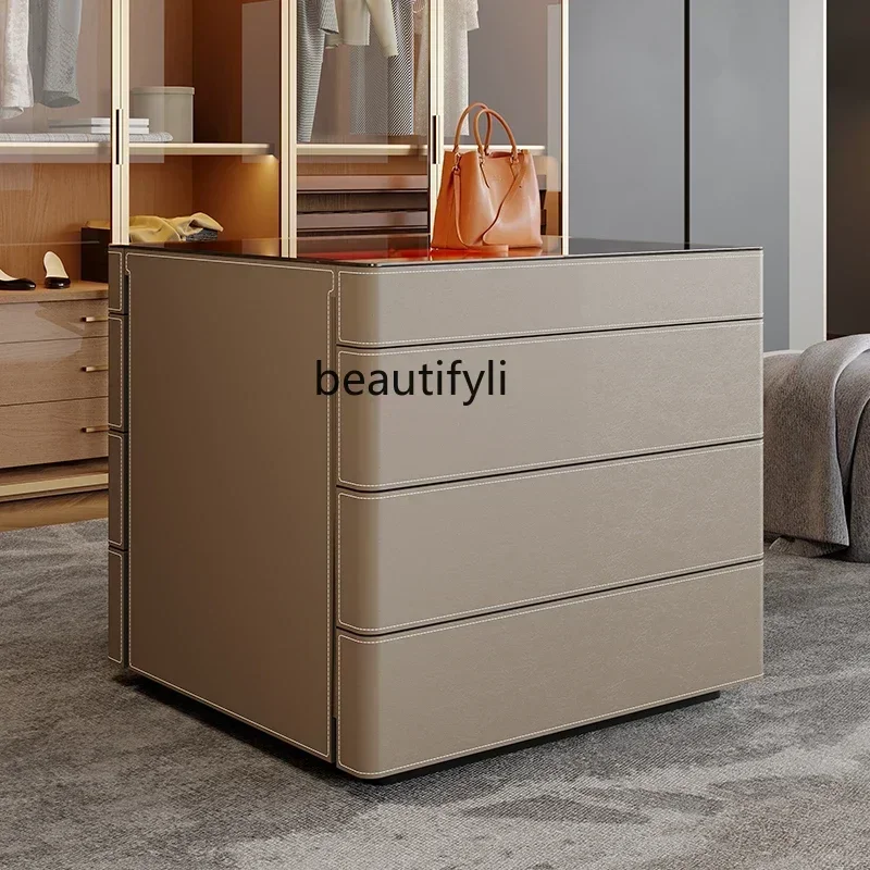 

SS new styleLight luxury cloakroom mid-island cabinet household multi-functional gla jewelry bedroom locker ss 7486 ss 7486