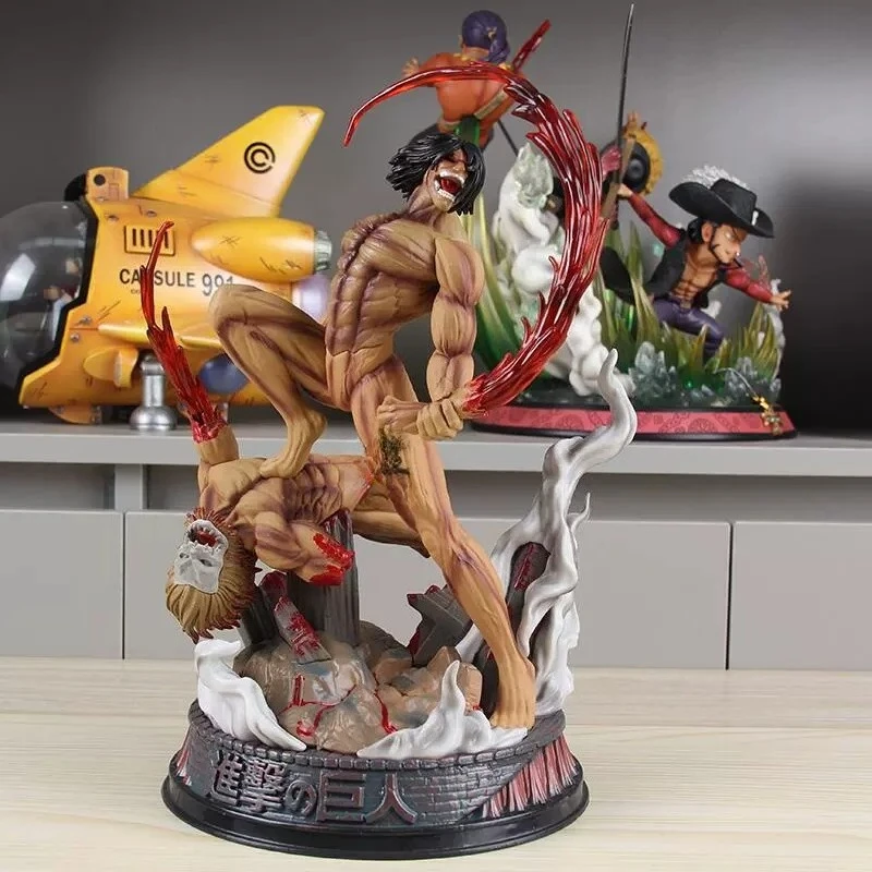 

29cm Eren Jaeger Figure Manga Attack On Titan Anime Figures Jaeger Pvc Model Statue Doll Collection Decoration Toys Gift