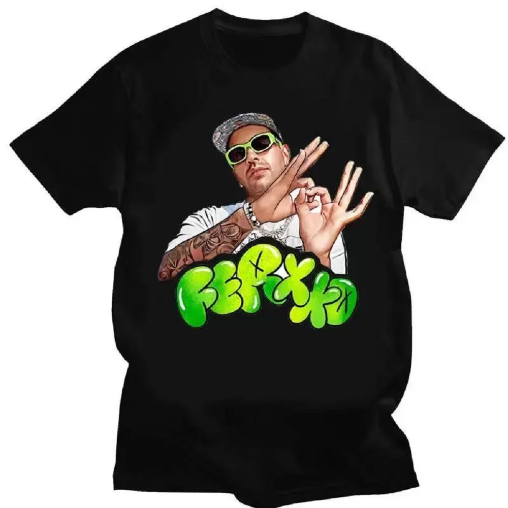 Rapper Feid Ferxxo 90s Men Women Tshirt Summer Short Sleeve  Streetwear Male Graphic Hip-hop Unisex Fashion Print Tops Tee 80028