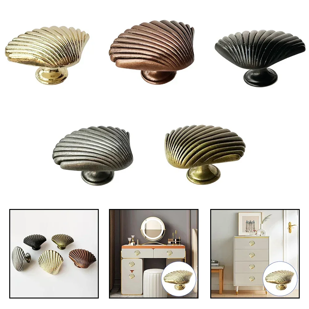 

Элегантные декоративные ручки из цинкового сплава с отличительной формой ракушки, идеально подходят для обновления интерьера.