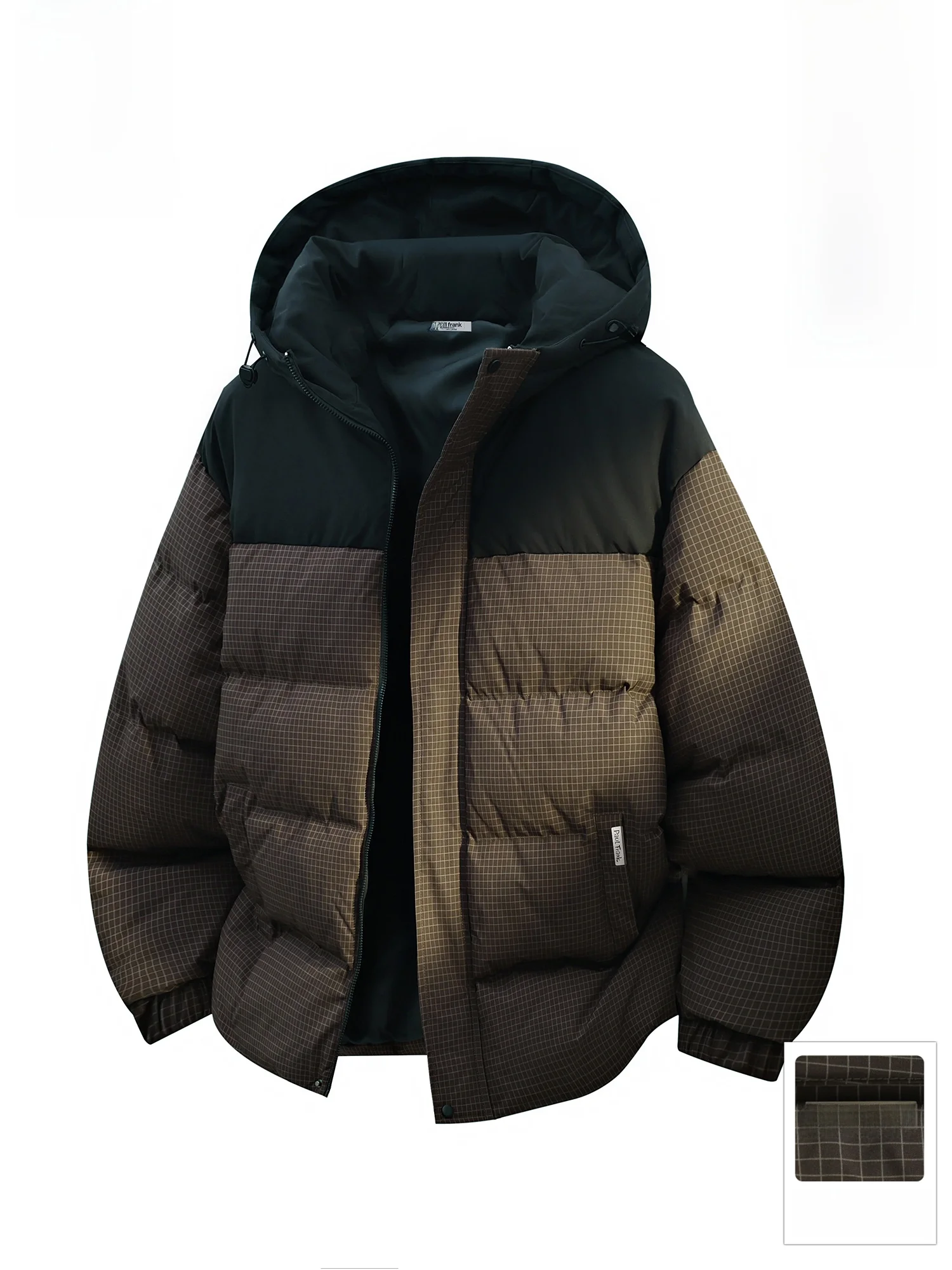 

Мужская зимняя утепленная куртка Paul Frank Monkey с капюшоном, свободного кроя, теплая, с наполнителем из полиэстера, длинный рукав, на молнии.