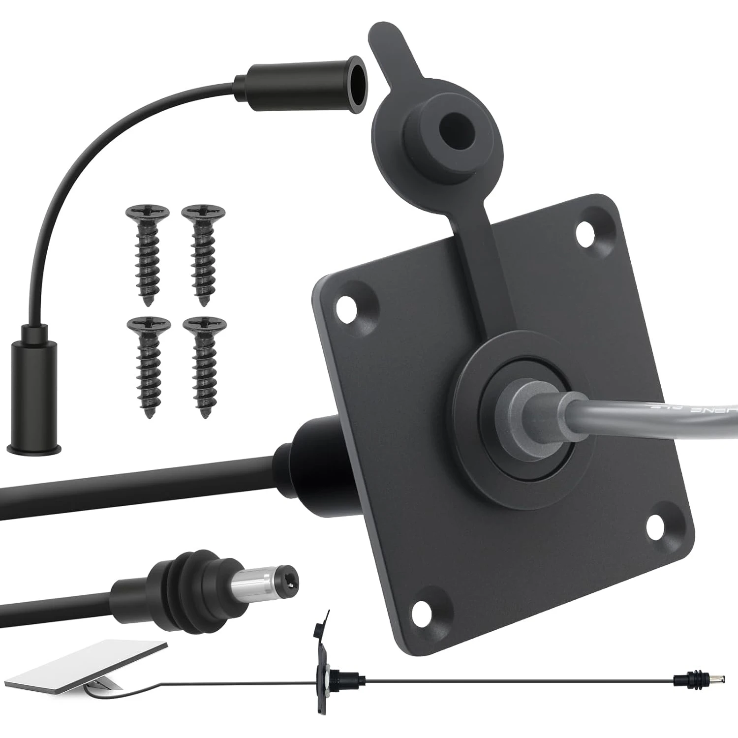 Starlink Mini RV Wall Pass Through Port Kit Aluminum DC Power Cable 1M Outlet Port With 0.3M Female Connector Extender