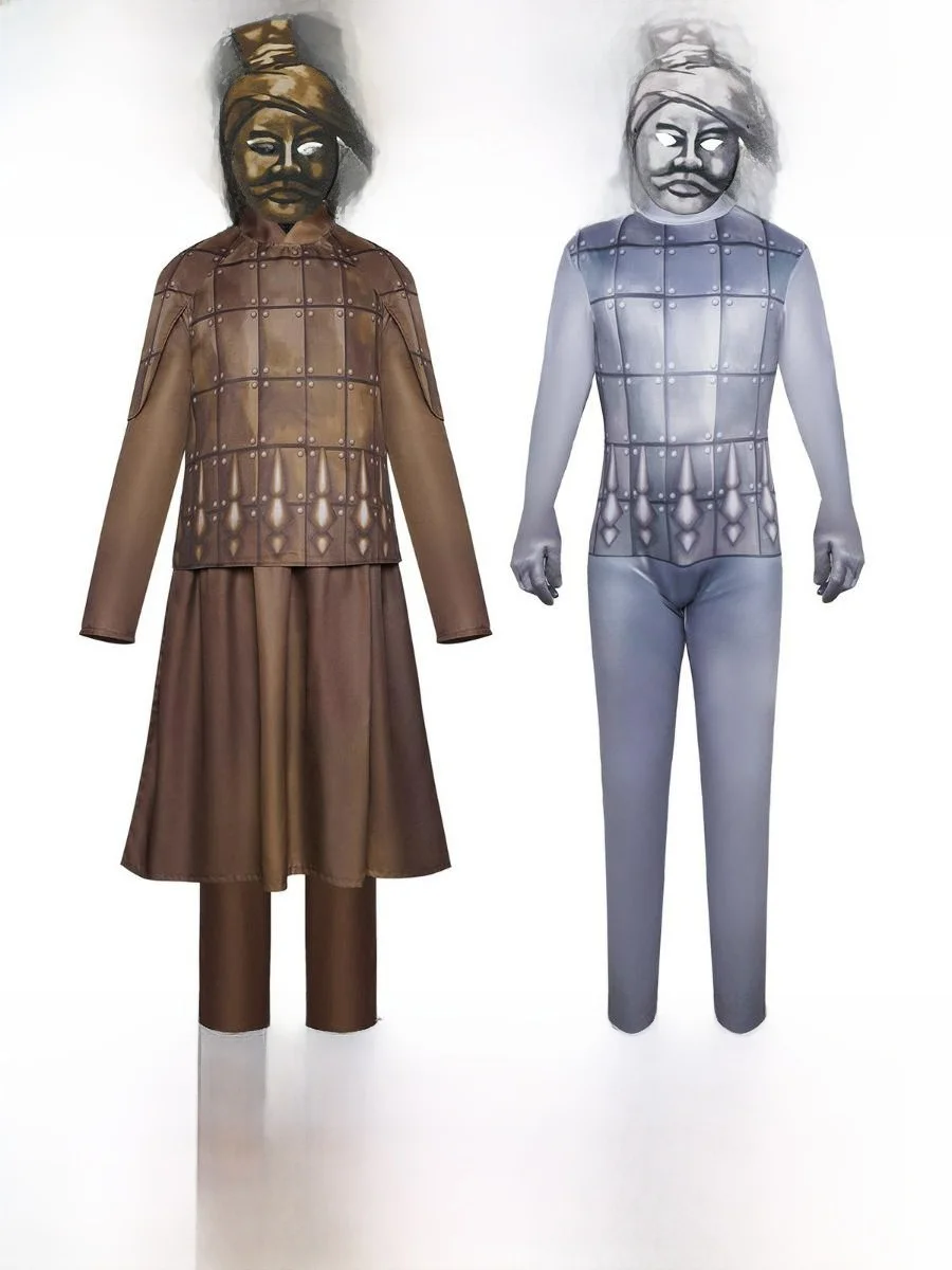 

New Anime Costume loween Terracotta Warrior Set Stage Performance Clothes Women's Ethnic Faion Spring 2024