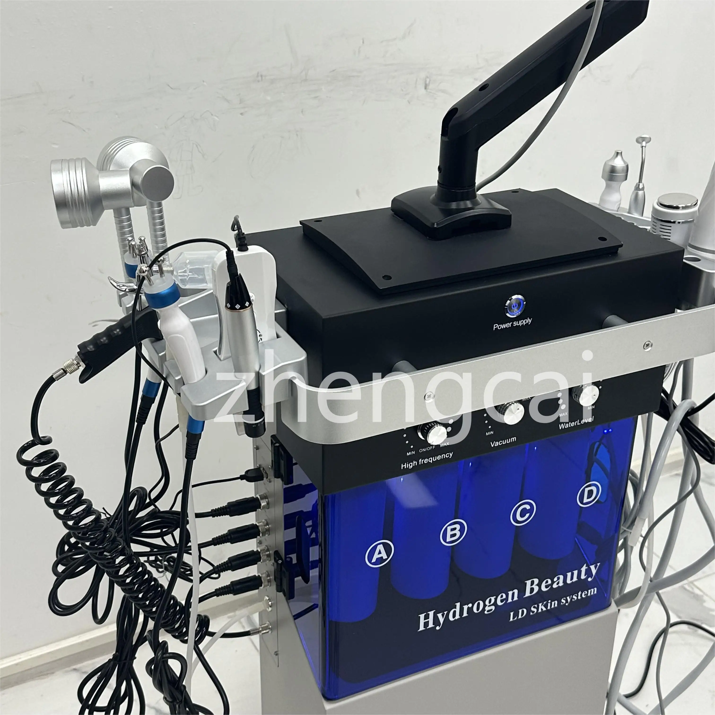 Microdermabrasion Machine Professional Hydra Brighten Skin Colour Calm Skin Facial Care Machine with Foldable Arm for Face Spa