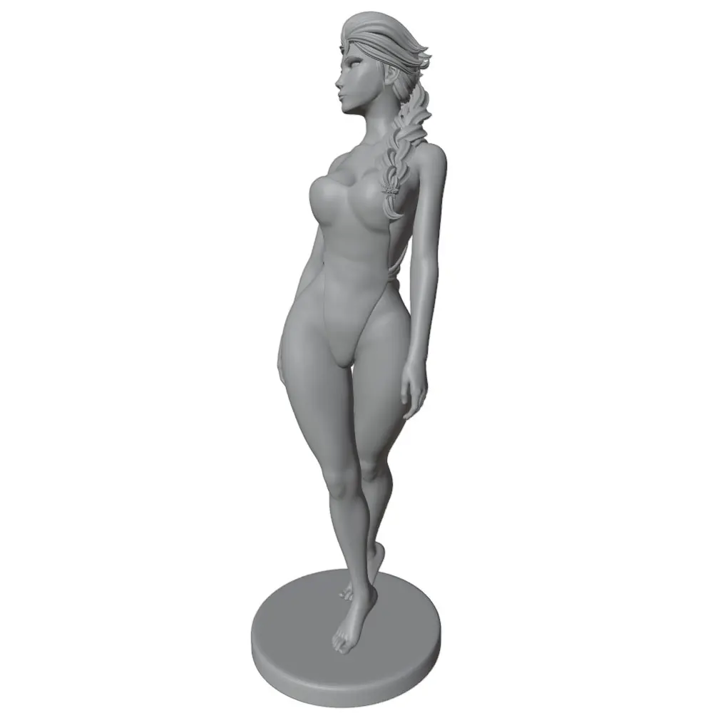 Kit resina miniatura chica sexy gris para gato –Muñeca hazlo tú mismo - imagen 4