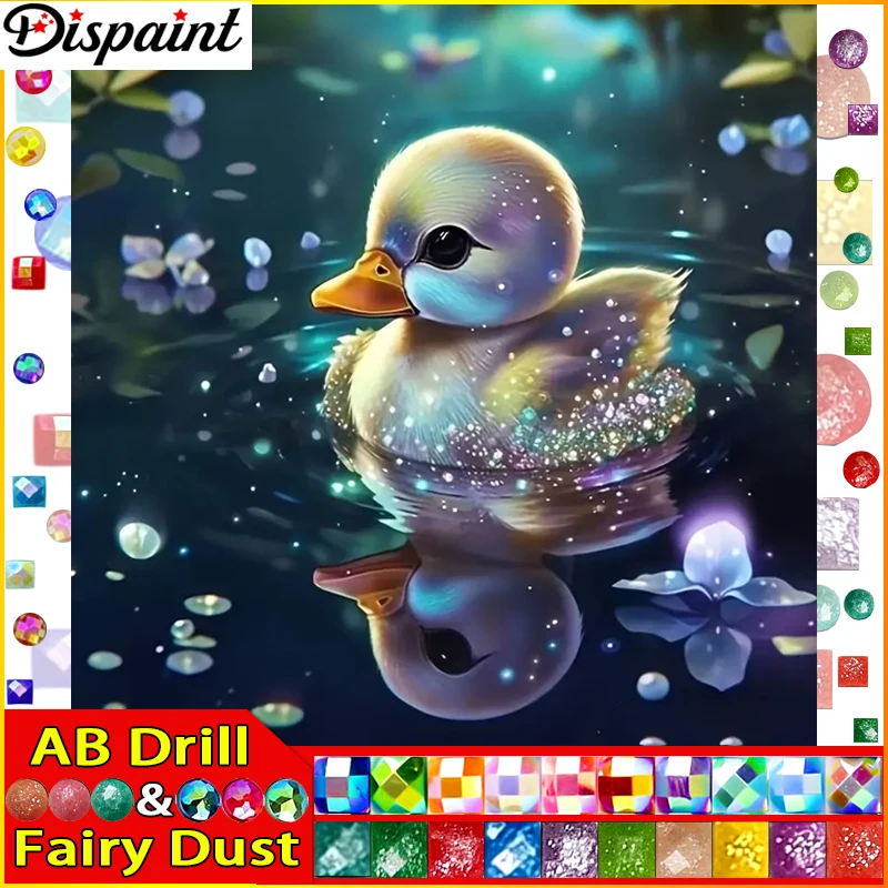 

Dispaint Fairy Dust AB 5D Diy алмазная живопись вышивка крестиком "утка река" домашний декор полные стразы инкрустация Алмазная вышивка