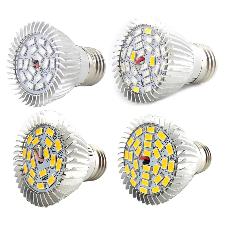 

18LED 28 LED Grow Bulb E27 220V Hydroponic Growth Light 8W 10W Full Spectrum Sunlight For Flower Plant Hydroponic Growing Lamp u