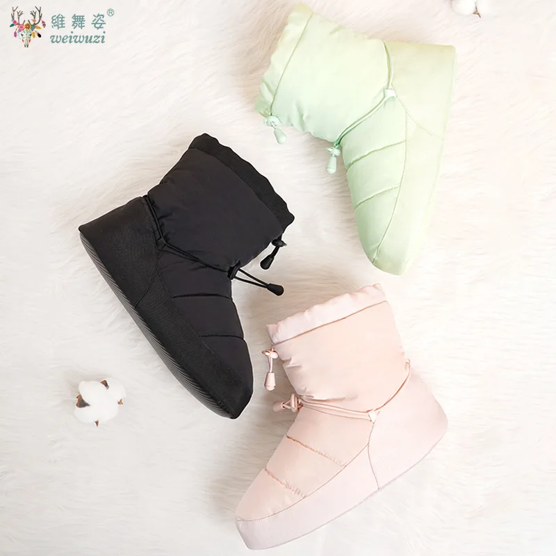 Ballet Dance Thermal Shoes Female Adult Autumn and Winter velvet Warm-up Dancing Shoes Dancer Practice Soft Anti-slip Warm Boots