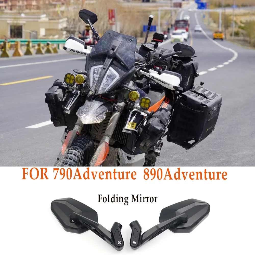 FOR 890Adv Motorcycle Anti-Glare Mirrors 790Adventure Folding Side Mirrors 890ADV Accessories 790ADV Large Field of View Mirrors