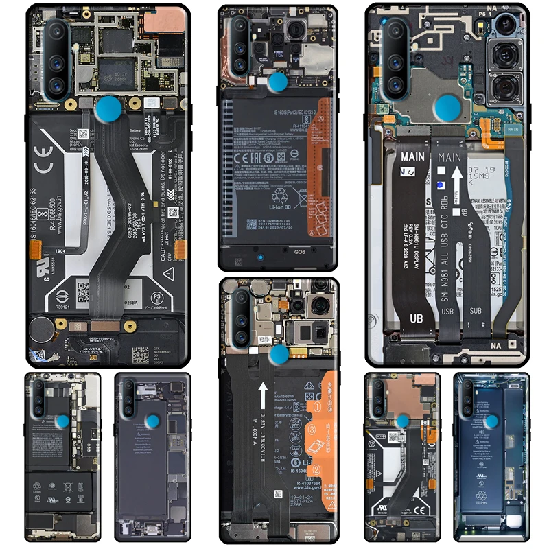 Motherboard Circuit Board For OnePlus 10 9 Pro 8T 9R Case For Realme 9i 8i 8 Pro C3 C11 C21 GT Neo 2 Master Coque