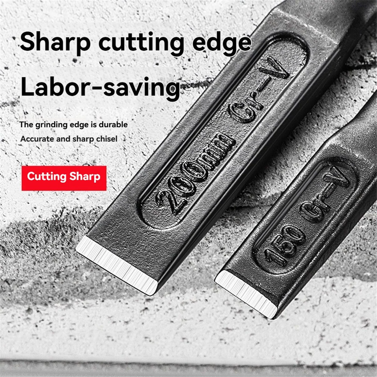 Chisels Concrete Tool Chisels Cements Stone Splitters Masonry Chisels Flat Shovel Processing 10inch