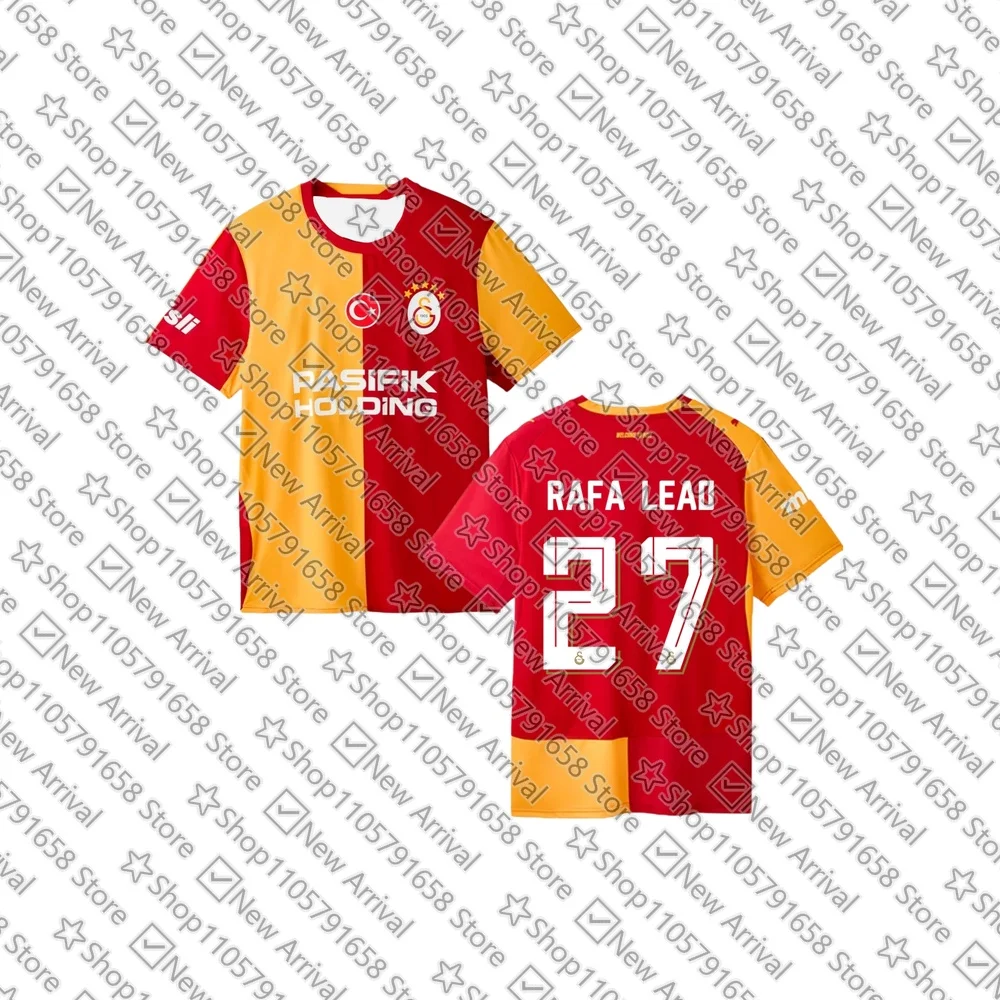 2026-27 Rafael Leão # 27 Victor Osimhen # 45 Atmungsaktives Herren-T-Shirt Galatasaray Fußball Heim- und Auswärtstrikot Familien-Set Unisex