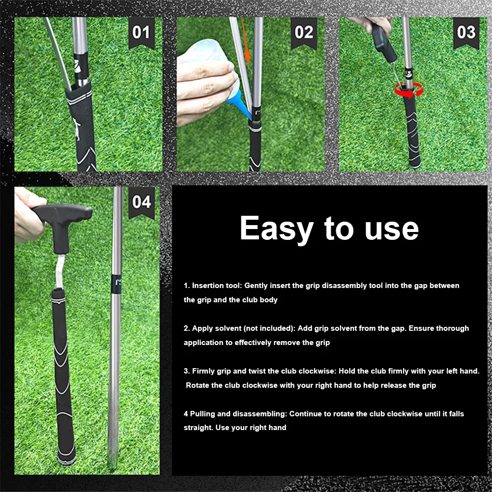 8-1 قطعة قبضة الغولف أداة إزالة الصواميل قابلة لإعادة الاستخدام قبضة الغولف مزيل الخامس الأخدود قبضة مزيل التوقف قبضة مزيل تجتاح أداة إكسسوارات الغولف