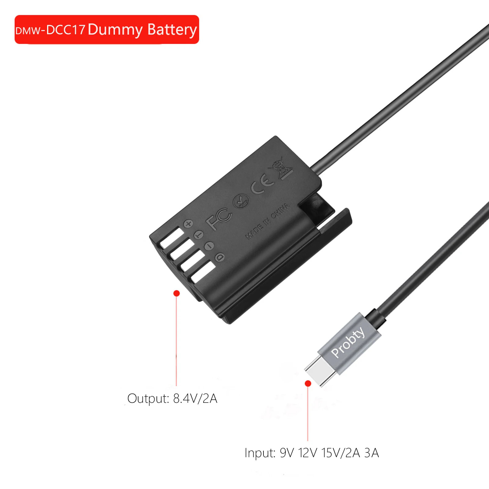 PD USB-C DMW-BLK22 Dummy Battery Power Adapter For Panasonic Lumix G9 DC-S5K DC-S5 GH5S GH5 II GH6 Camera Charger