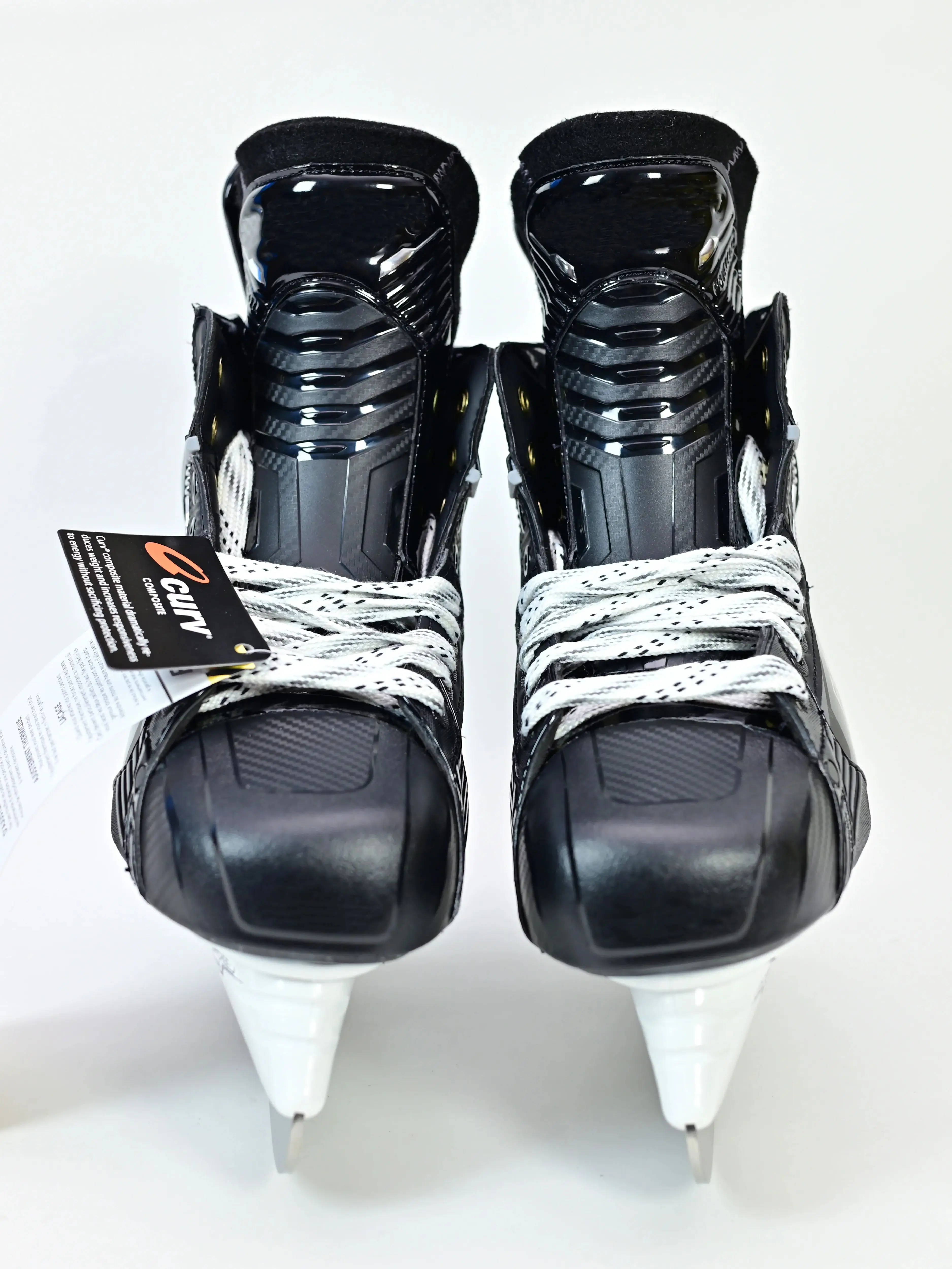 Moldagem térmica para patins de hóquei, lâmina de aço composto curv, fibra de carbono, leve, personalizável, desempenho de gelo real, ajuste