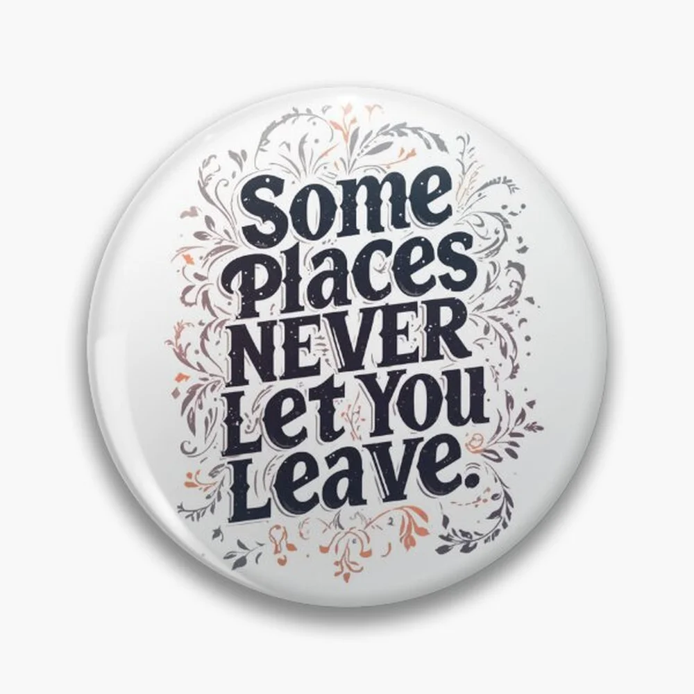Widows Bay – Some Places Never Let You Leave Pin Holographic Star Heart Pin Brooches Laminated Button Fashion Accessory