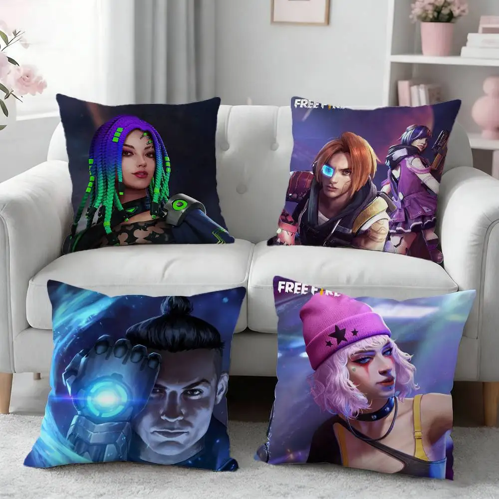 

F-Free F-Fire Moco Dasha Pillow Case Cushion Cover Throw Pillow Case For Car Sofa