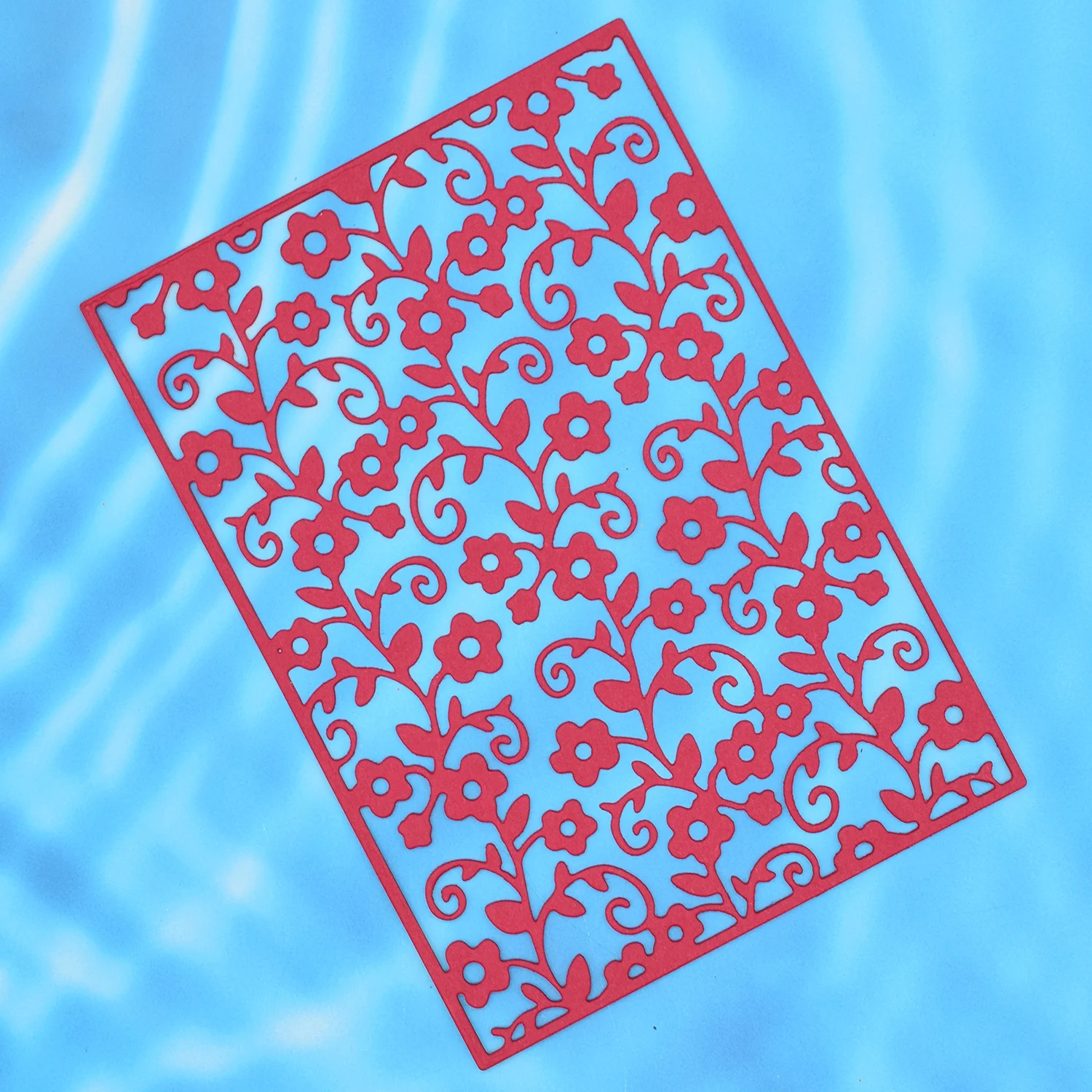 1pc Flowers Background Rectangle Frame Metal Cutting Dies for DIY Scrapbooking Album Greeting Card Making Paper Craft view 4