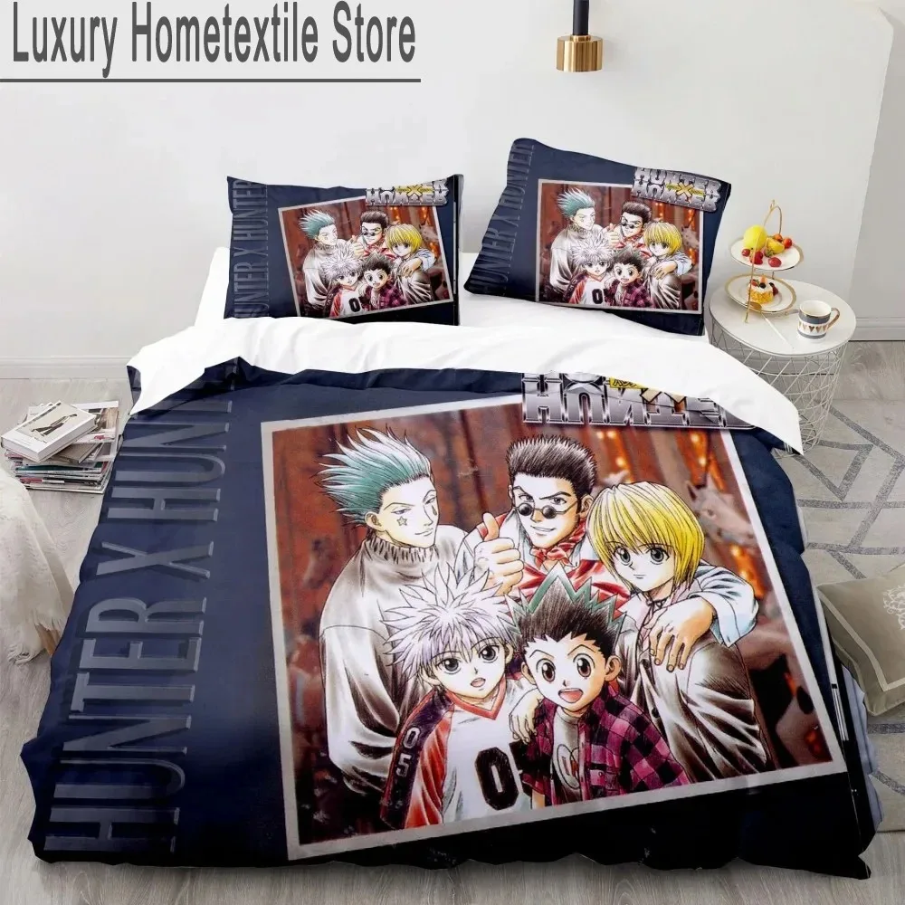 3d Hunter X Hunter Bedding Set Twin Full Queen Size Anime Bed Set Children Kids Duvet Cover Bedroom Home Decor