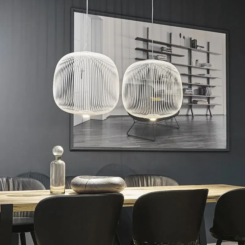 Imagem -04 - Nordic Dimming Spokes Pendant Light 12 Pendant Light Preto Branco Amarelo Suspensão Pendant Lamp Iluminação Industrial Chandelier Living Decor