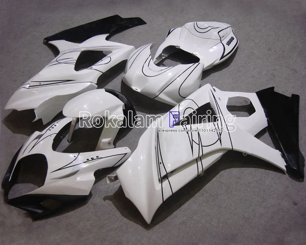 Popular White Black For Suzuki GSX-R1000 K7 07 08 GSXR1000 GSX R1000 GSXR 2007 2008 Moto Fairing (Injection molding)