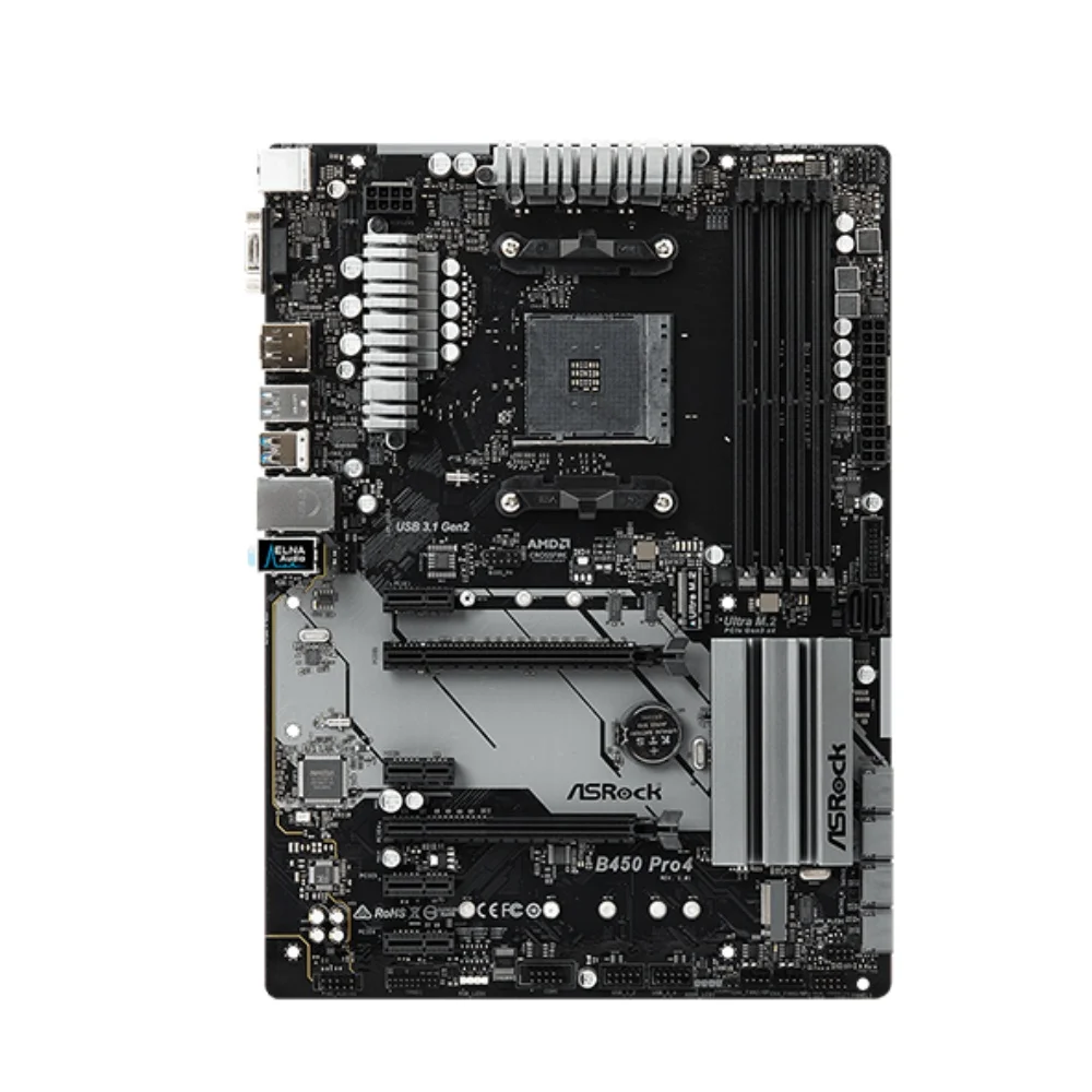 

ASRock-Carte mère AMD B450 PRO4, mémoire DDR4, carte mère AM4, M.2 NVcloser ATX, prend en charge le processeur Ryzen 5 5600G