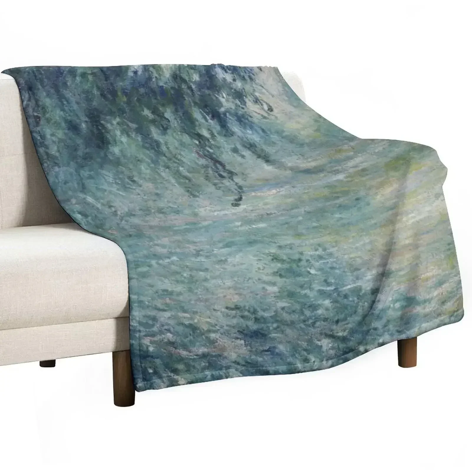 Claude Monet,Morning on the Seine Throw Blanket Baby Loose Luxury St Large Blankets