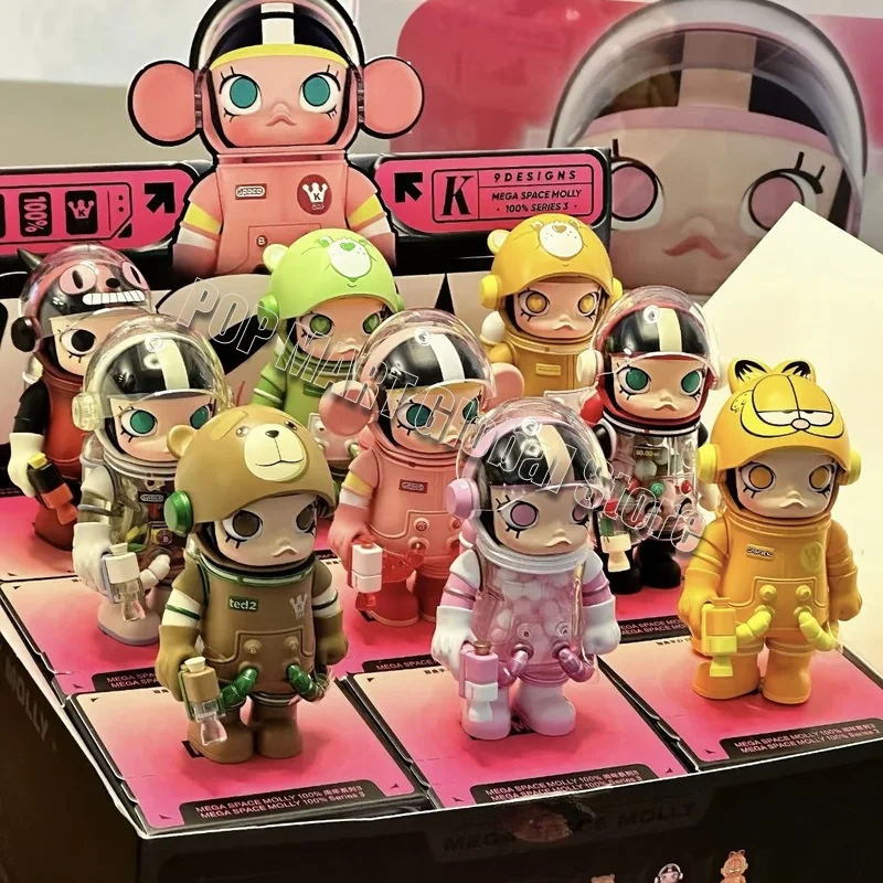 Original POP MART MEGA SPACE MOLLY 100% SERIES 3 caja ciega de juguete Kawaii Anime figura de acción sorpresa caja misteriosa regalo de Navidad