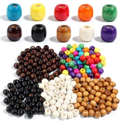 50/100pcs Natural Wooden Beads Big Hole Wood Beads Loose Spacer Beads For DIY Crafts Decor Jewelry Making Bracelets Accessories