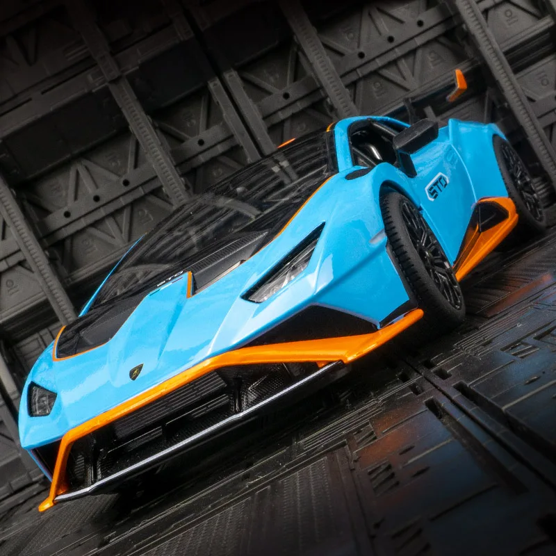 ラスター 1:18 ランボルギーニ ウラカン STO 合金製スポーツカーモデル 大型 静的車両装飾 ドアとボンネットが開閉可能 高品質