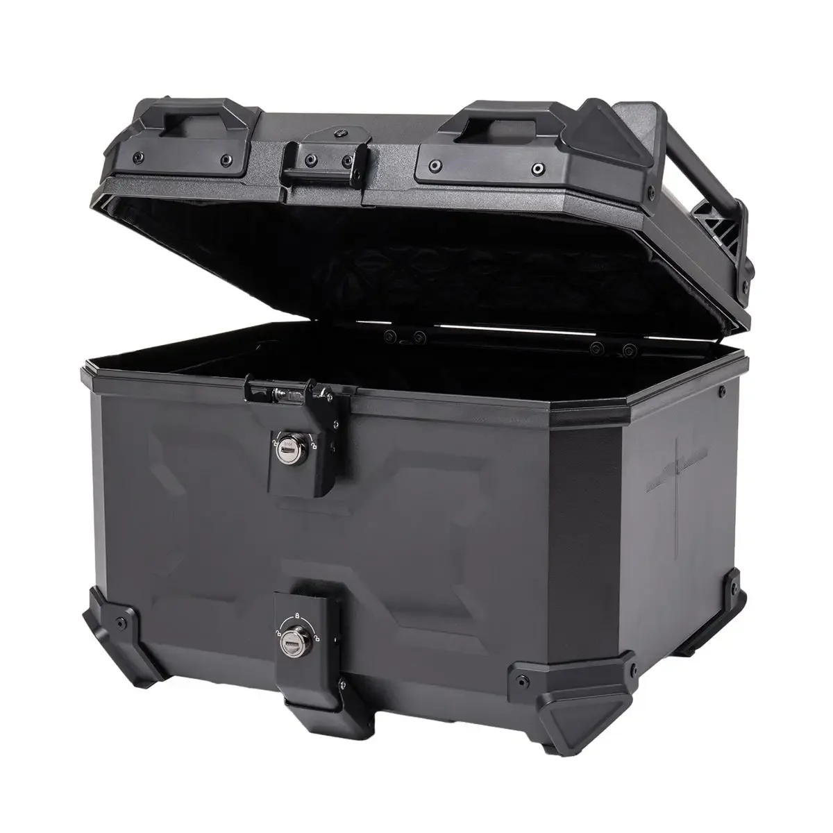 Scatola per casco da moto in plastica ABS da 45 litri Custodie per attrezzi per riporre i bagagli posteriori con coda superiore Blocco bagagliaio per YAMAHA Per Honda Per BMW