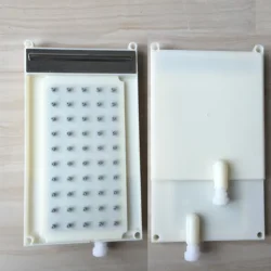 ABS Rectangular Shower Head With Waterfall Outflow 5 * 10 hole Top Spray Shower Head Accessories