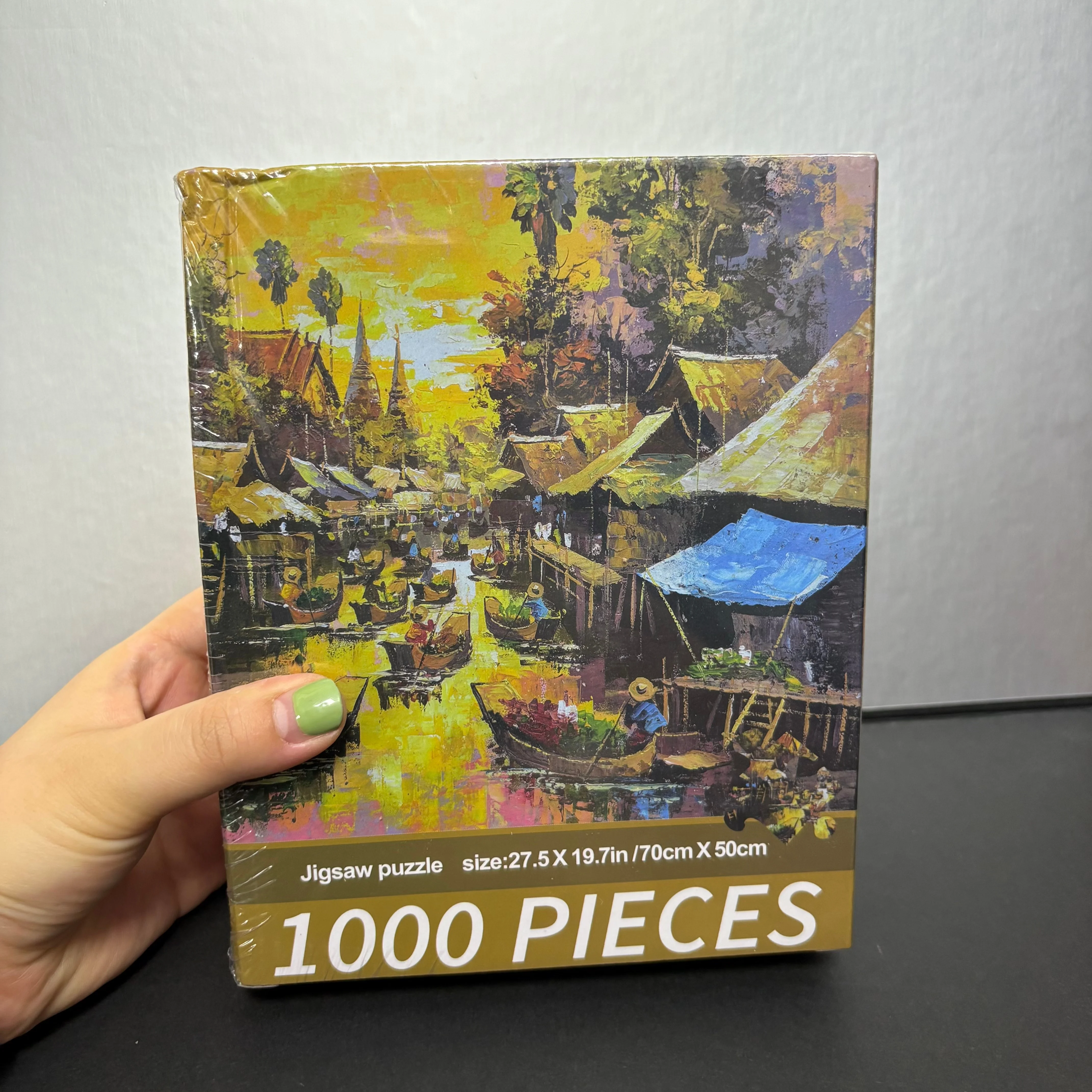 1000 Piece Jigsaw Puzzle of Spruce Forest River Famous Painting 70x50cm Art Puzzle for Adults & Families- Perfect for Home Decor