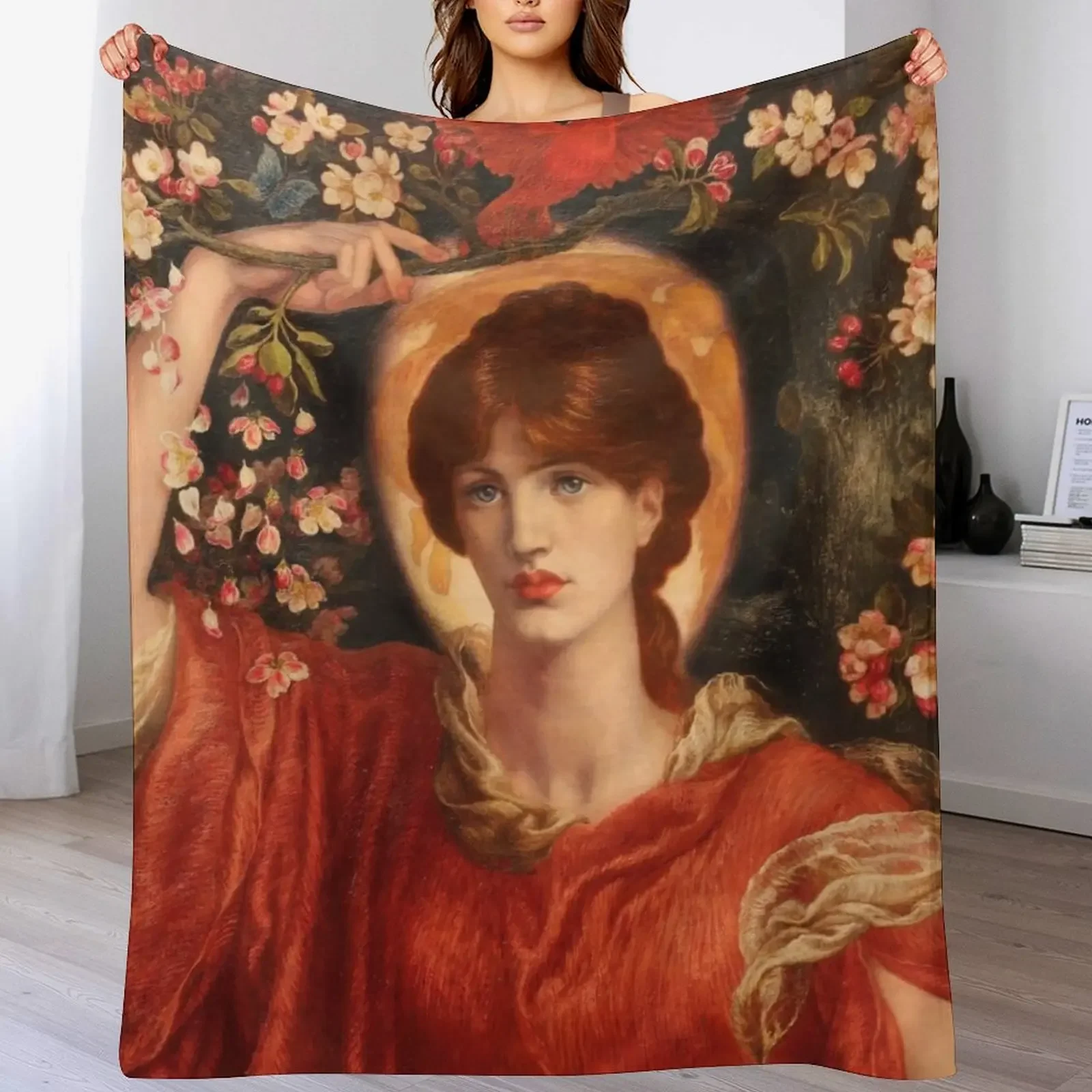 A Visão de Fiammetta Dante Gabriel Rossetti 1878, Manta Decorativa de Arte Pré-Raphaelita, Macia e Leve para Todas as Estações, para Casa
