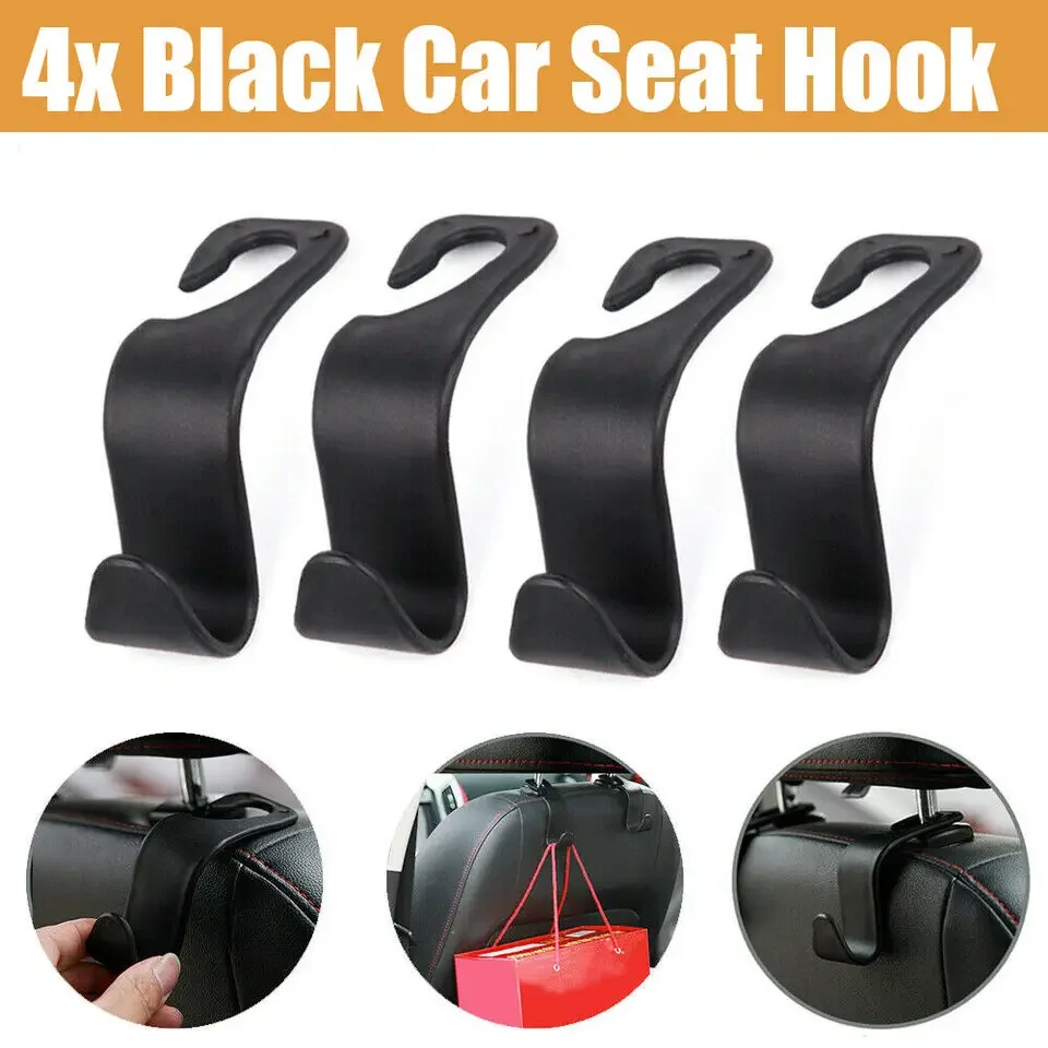 Seat Headrest Hook Hanger Universal Car Storage Organizer for Handbag Purse Coat S Type Checkered for Tesla model 3/S/Y/X