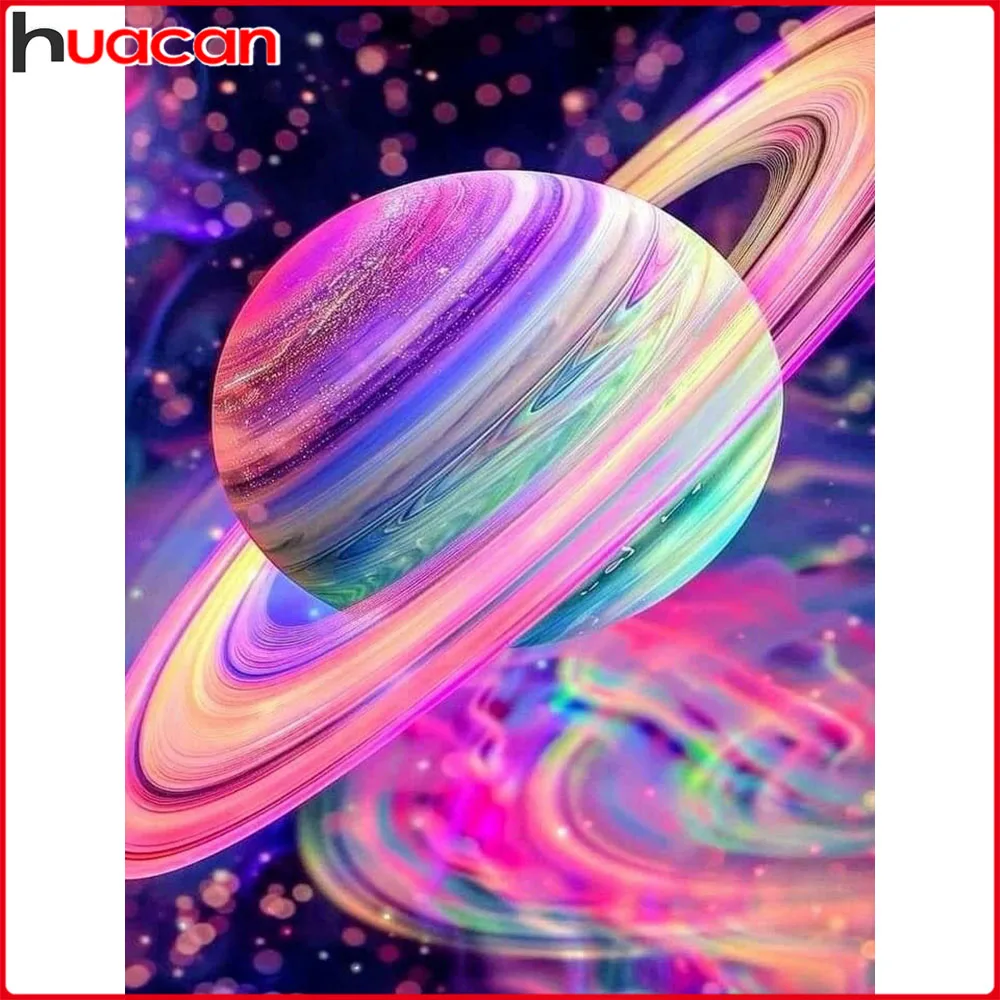 Huacan Neuheiten 2025, Diamantgemälde, Sternenplanet, Diamantmosaik, Landschaft, komplettes Set, Bastelset