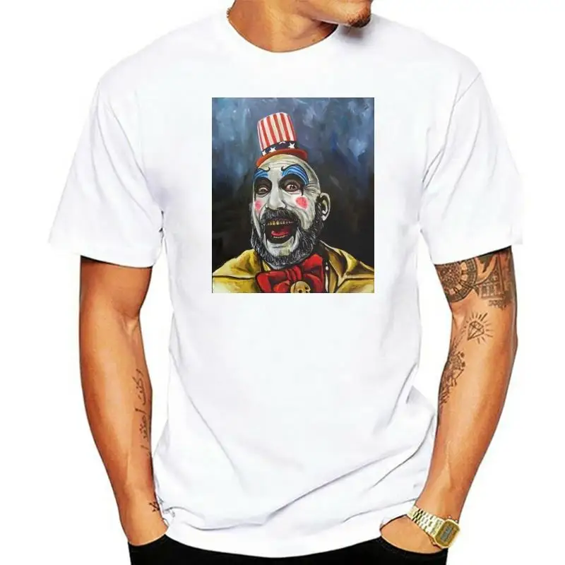 Captain Spaulding Tee Shirts Men Horror Halloween Gift Top House Corpses Tshirts Macabre Slasher Devil's Rejects Tee Shirt