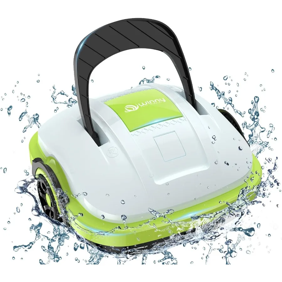 

Cordless Robotic Pool Cleaner Automatic Pool Vacuum with Powerful Suction Dual-Motor Self-Parking Up to 538 Sq.ft