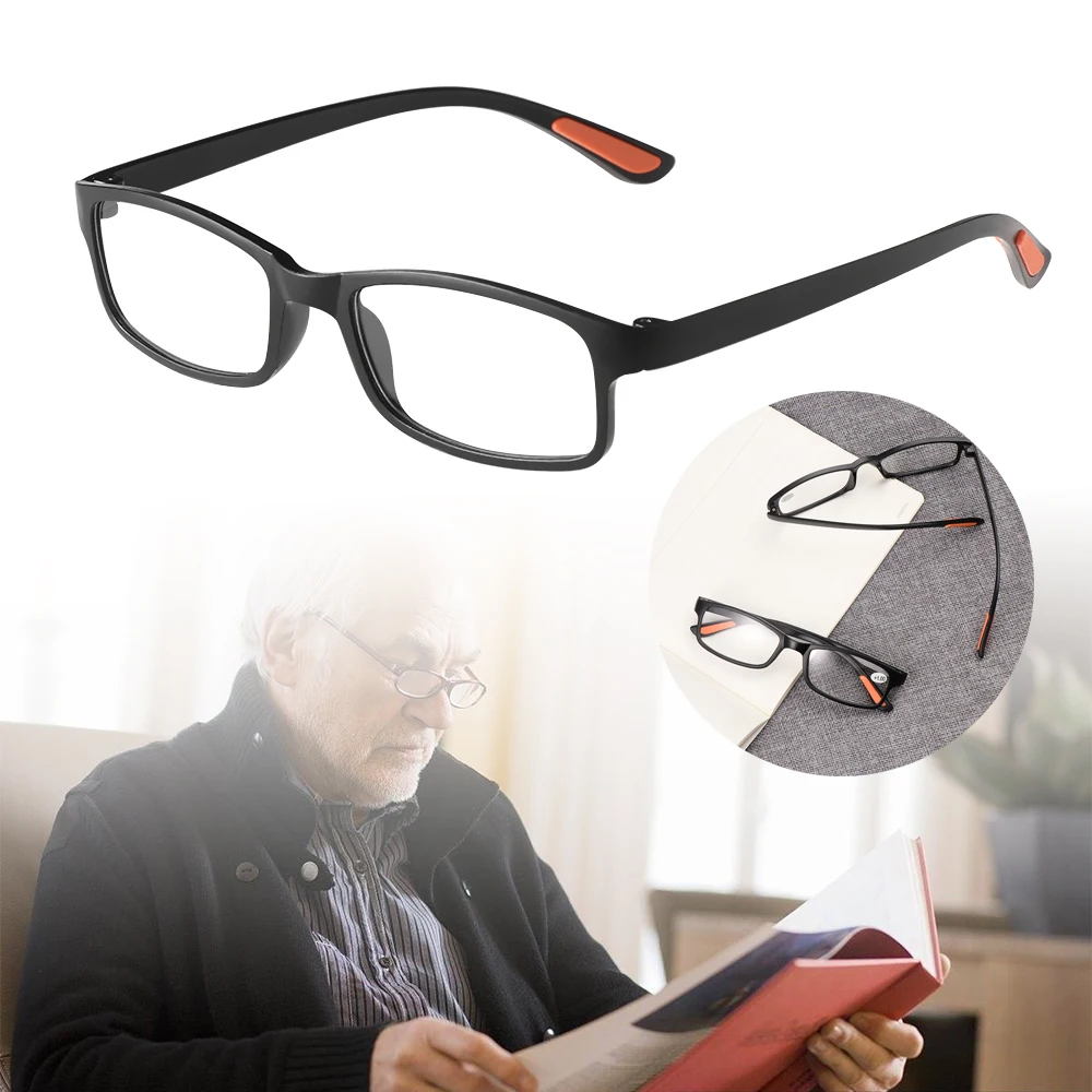 Portable Ultra Light Flexible Vision Care Eyeglasses +1.00~+4.0 Diopter Reading Glasses