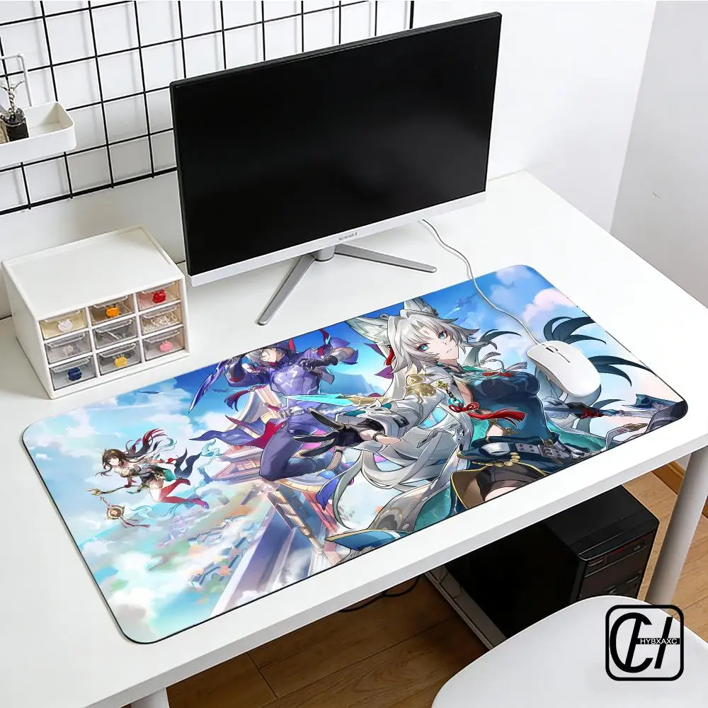 H-Honkai S-Star Rail Mouse Pads E-Sports Gaming Mouse Pad Oversize Personalized Desk Pad Keyboard Mouse Pad Carpet HYBXXC